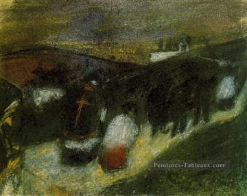 Enterrement rural 1900 cubisme Pablo Picasso Peinture à l'huile